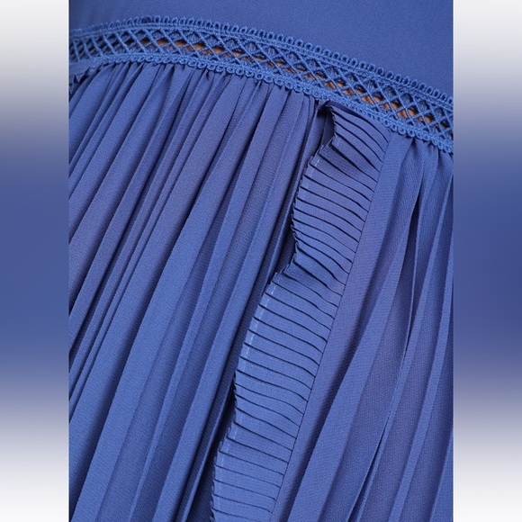 Lulu's Blue Ruffle Midi Dress - Picture 5 of 16